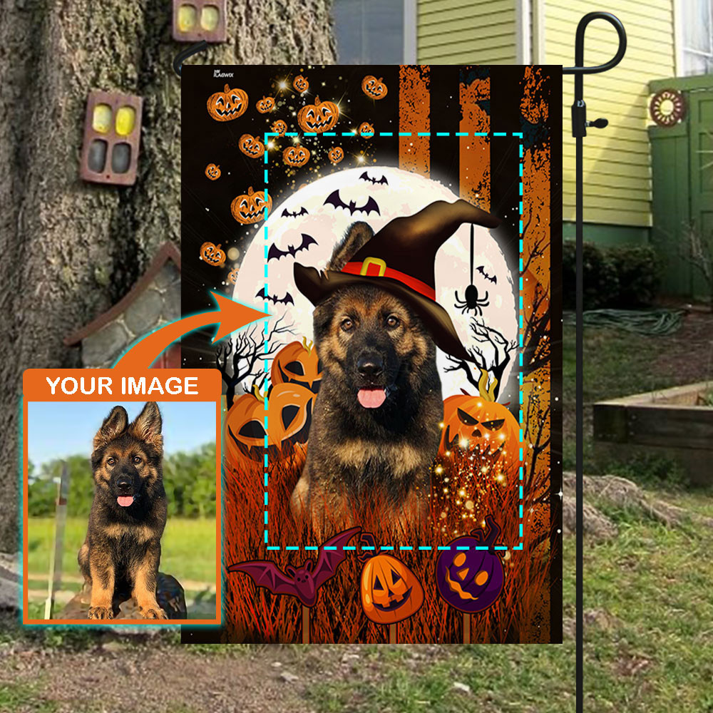 Personalized Happy Halloween Dog Images Halloween Flag Dog Halloween Outdoor Decor