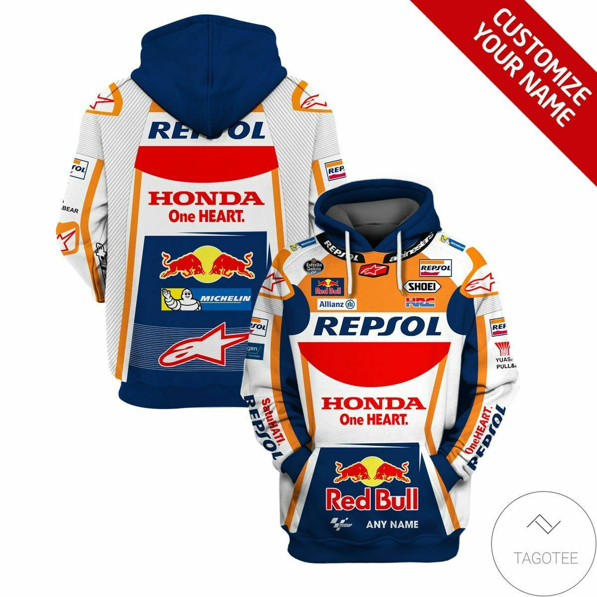 Personalized Honda Repsol MotoGP Hoodie 3D All Over Print Mens Size S to 5XL