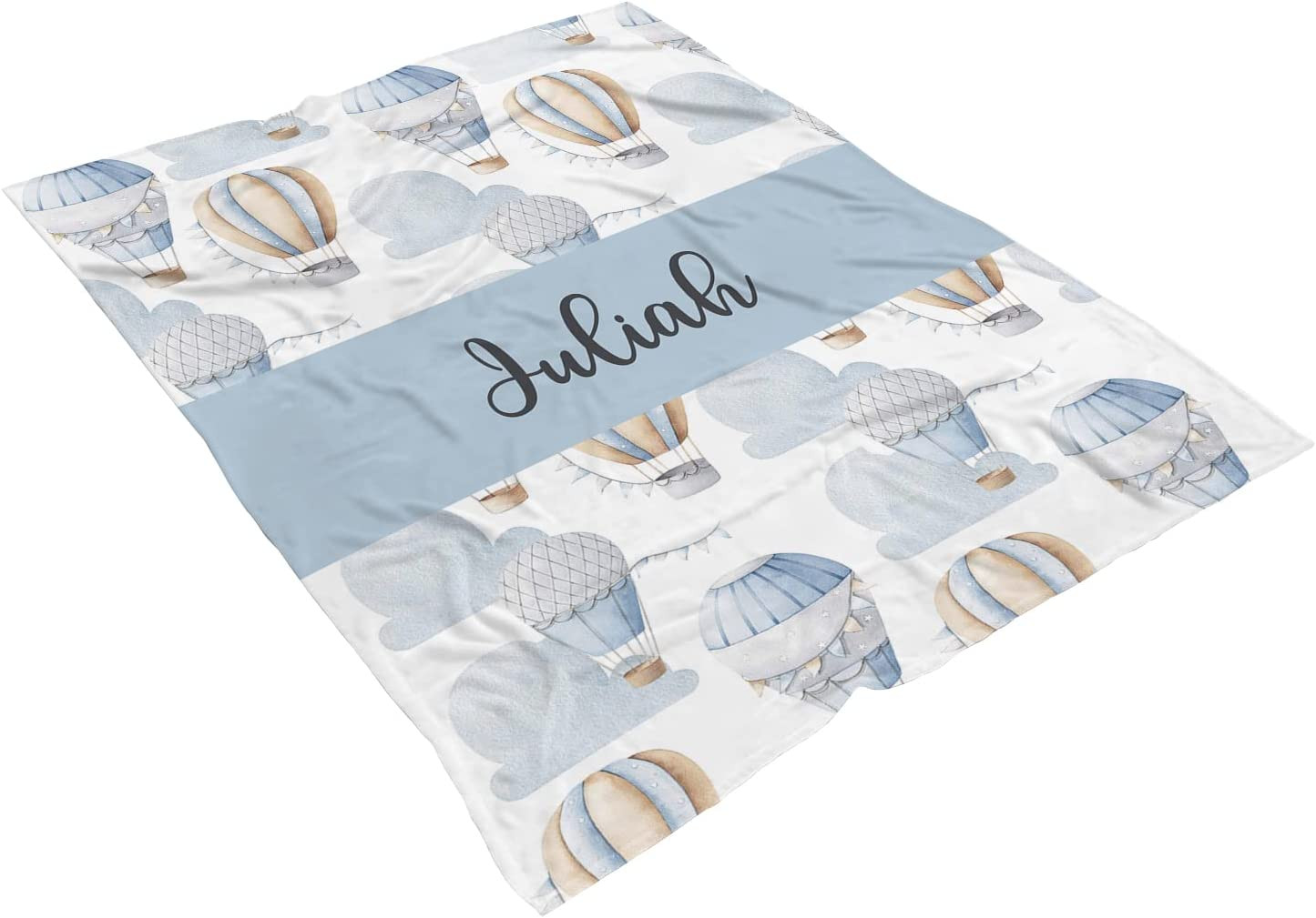 Hot Air Balloon Crib Bedding Baby Name Blanket