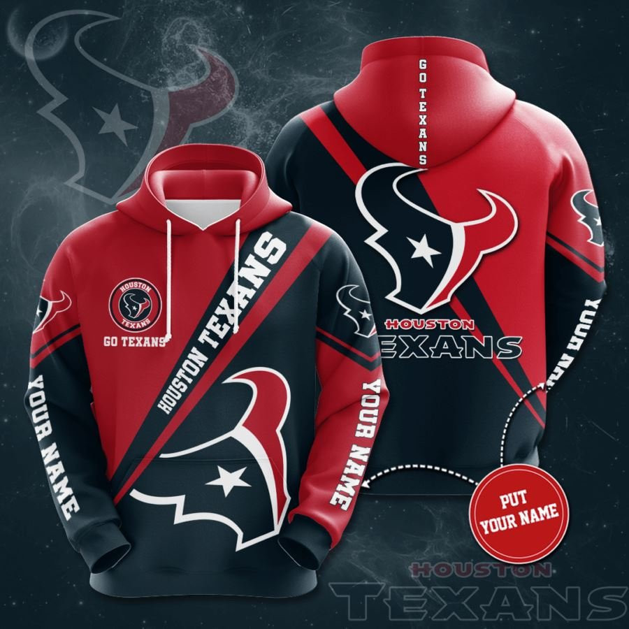 Personalized Houston Texans No808 Custom Hoodie 3D