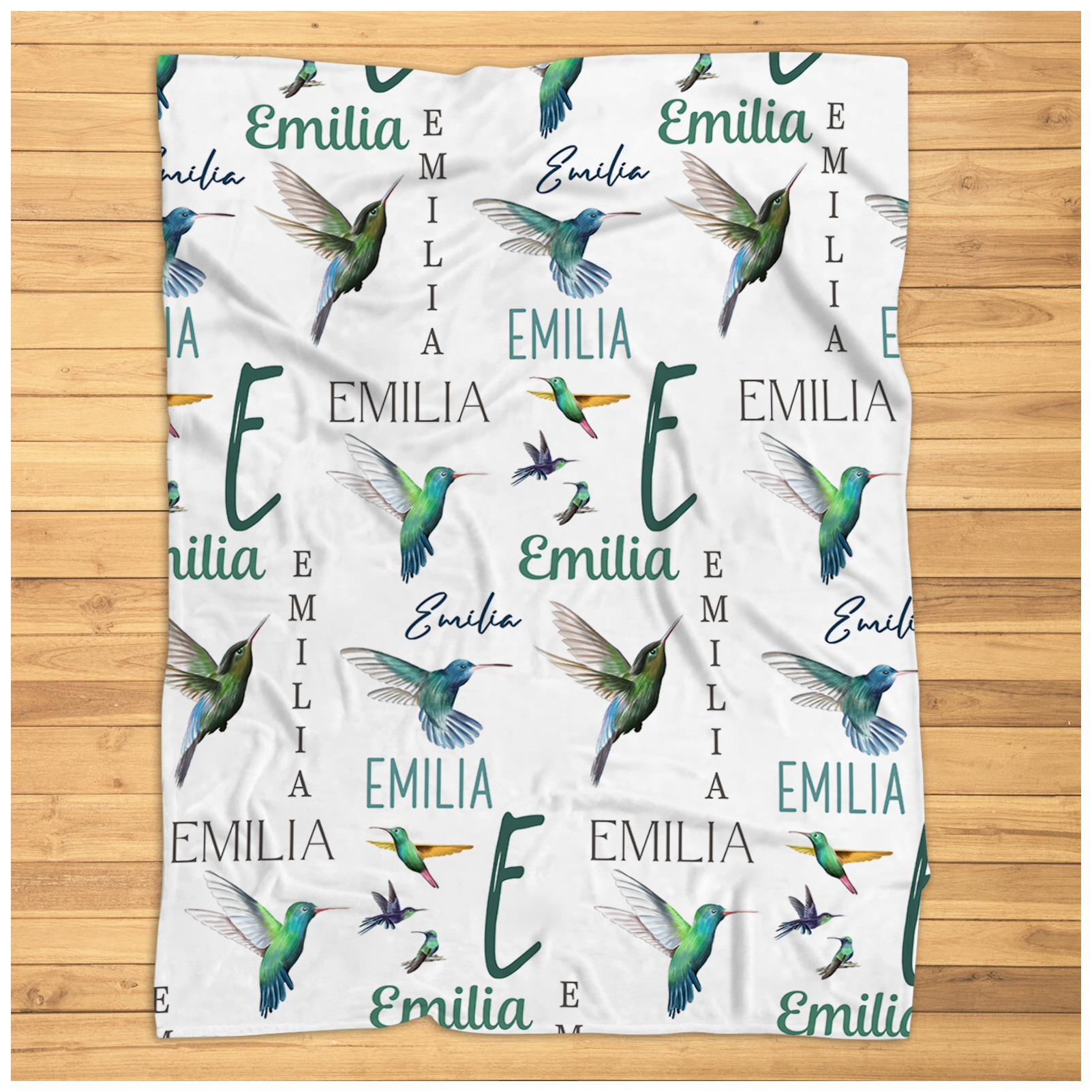 Personalized Hummingbird Blanket