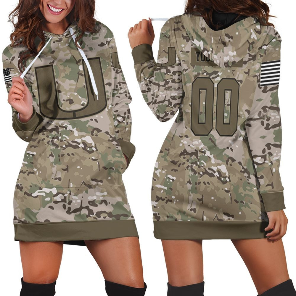 Personalized Hurricanes Camo Pattern 3d Hoodie Dress Sweater Dress Sweatshirt Dress