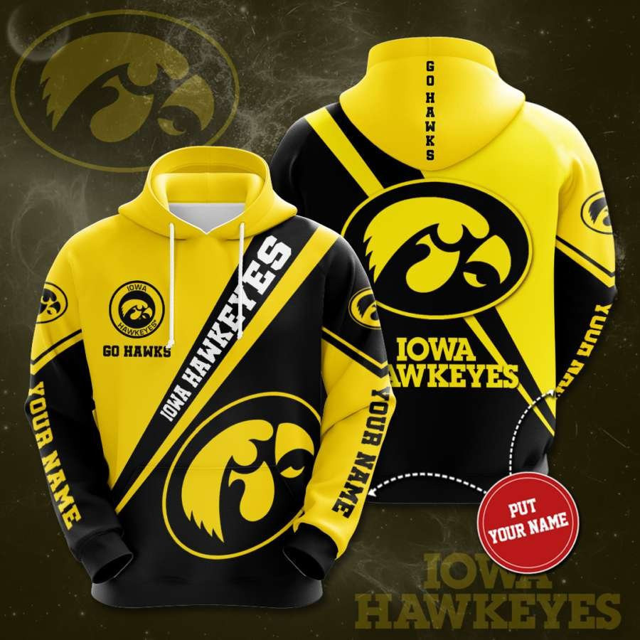 Personalized Iowa Hawkeyes No853 Custom Hoodie 3D