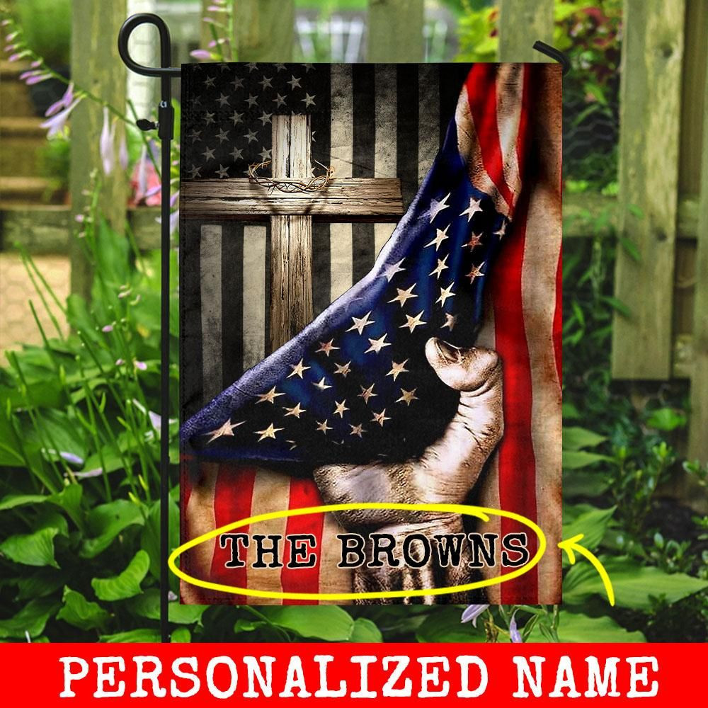 Personalized Jesus Christ Garden Flag House Flag