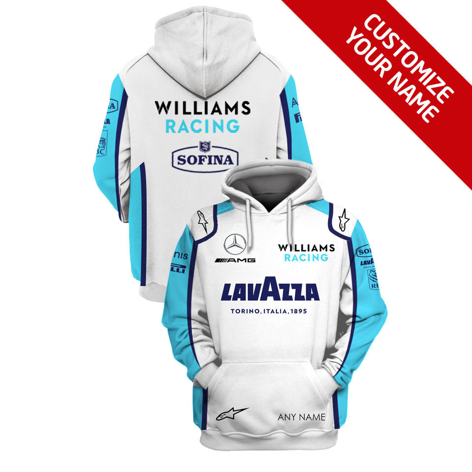 Personalized Lavazza Williams Racing Sofina Racing Custom Name 3D Full Printing Hoodie