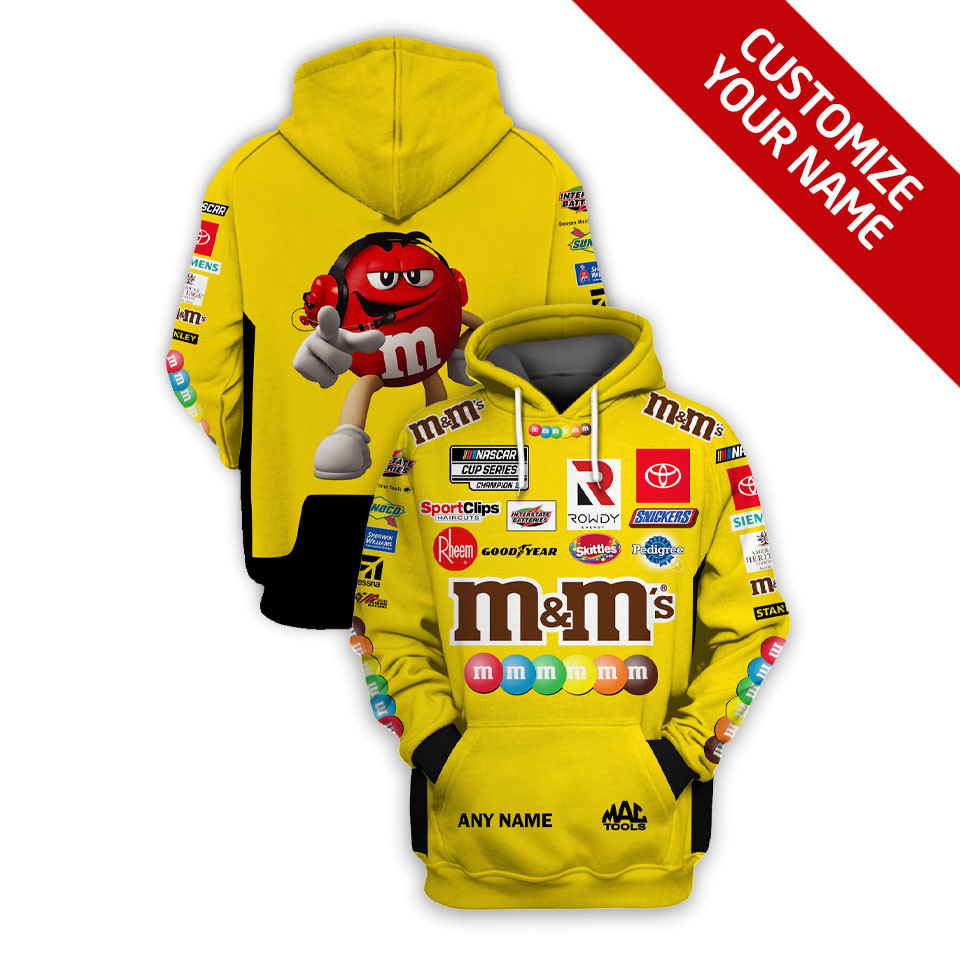 Personalized MMs Nascar Racing Custom Name 3D Full Printing Hoodie