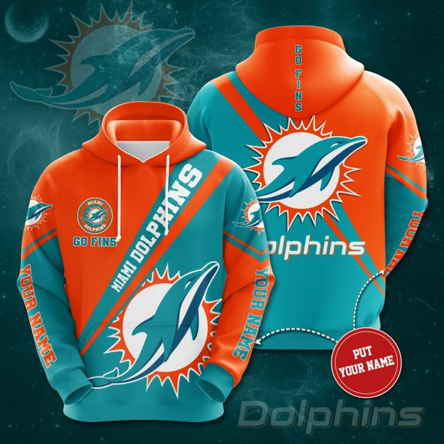 Personalized Miami Dolphins No1150 Custom Hoodie 3D - Inspiredblanket