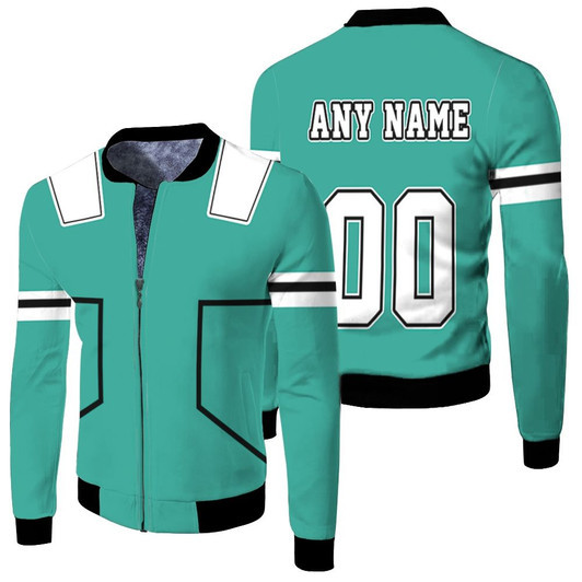 Personalized My Hero Academia Midoriya Izuku Armor Suit Uniform Of Silhouette Character Novelty Gift For Boku No Hero Academia Fans Fleece Bomber Jacket