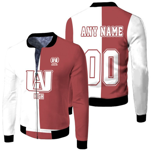 Personalized My Hero Academia School Unifrom Red Novelty Gift For Boku No Hero Academia Fans Fleece Bomber Jacket