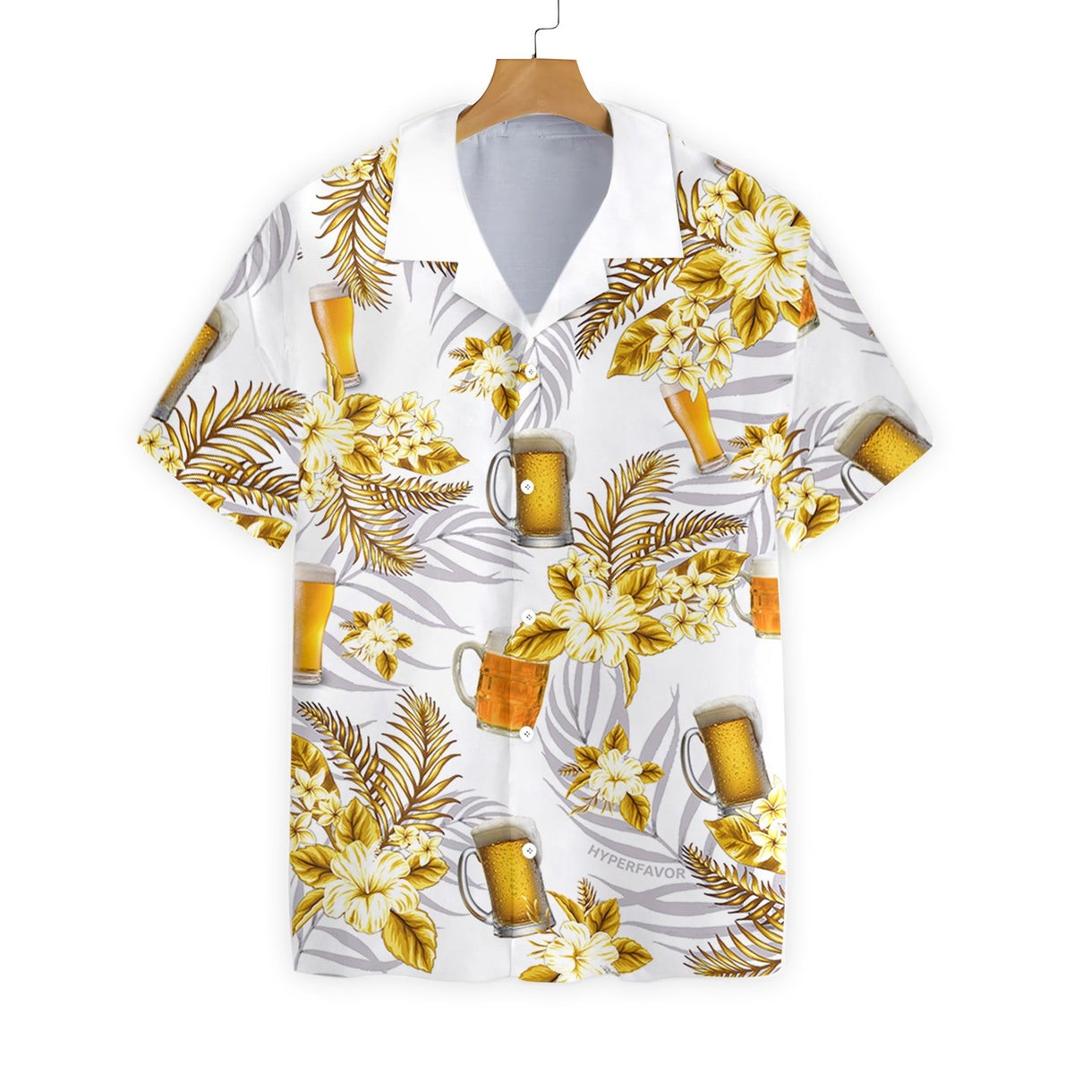 Personalized My Sexy Beer Girl Yellow Custom Hawaiian Shirt