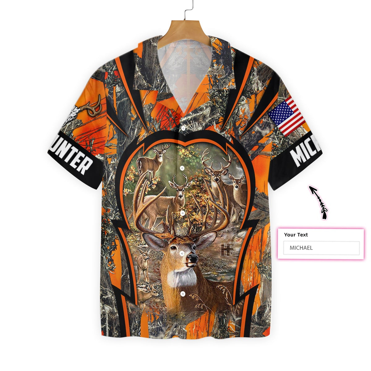 Personalized Name Deer Hunting Custom Hawaiian Shirt