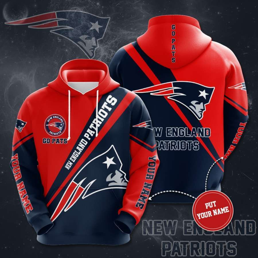 Personalized New England Patriots No1305 Custom Hoodie 3D All Over Print