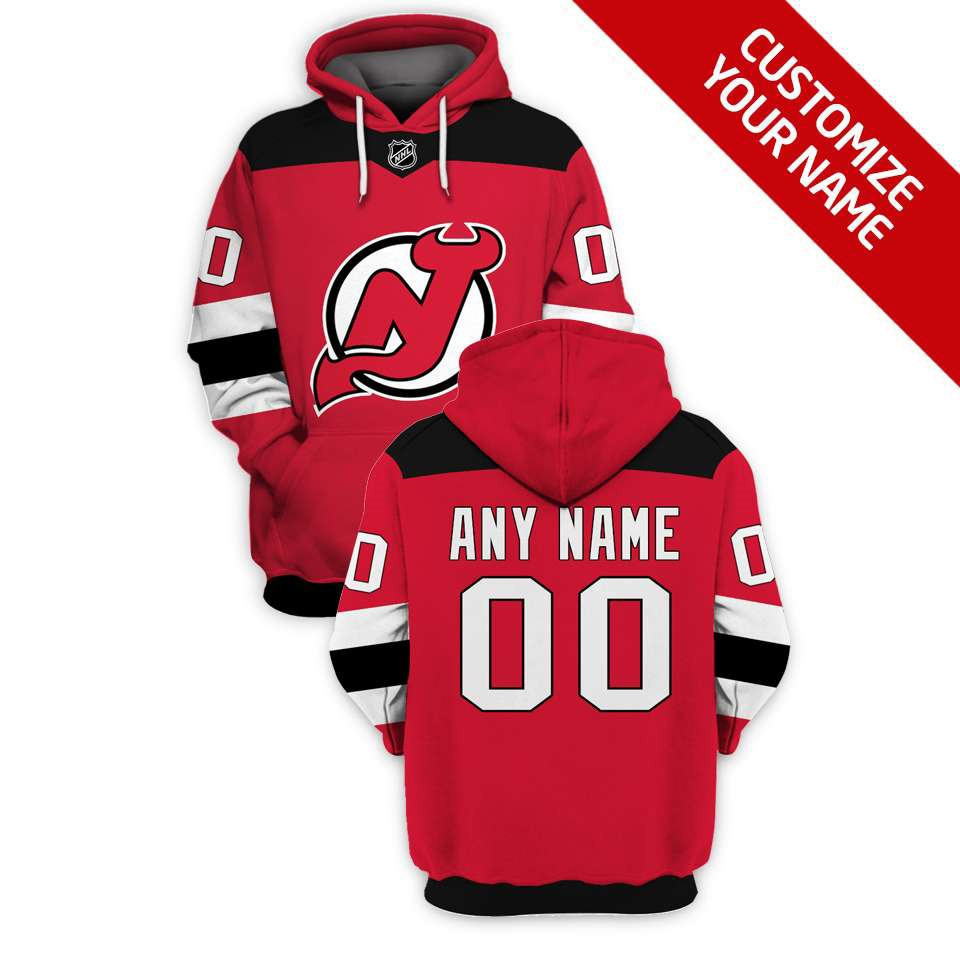 Personalized New Jersey Devils Nhl Custom Name And Number 3d Full Printing Hoodie