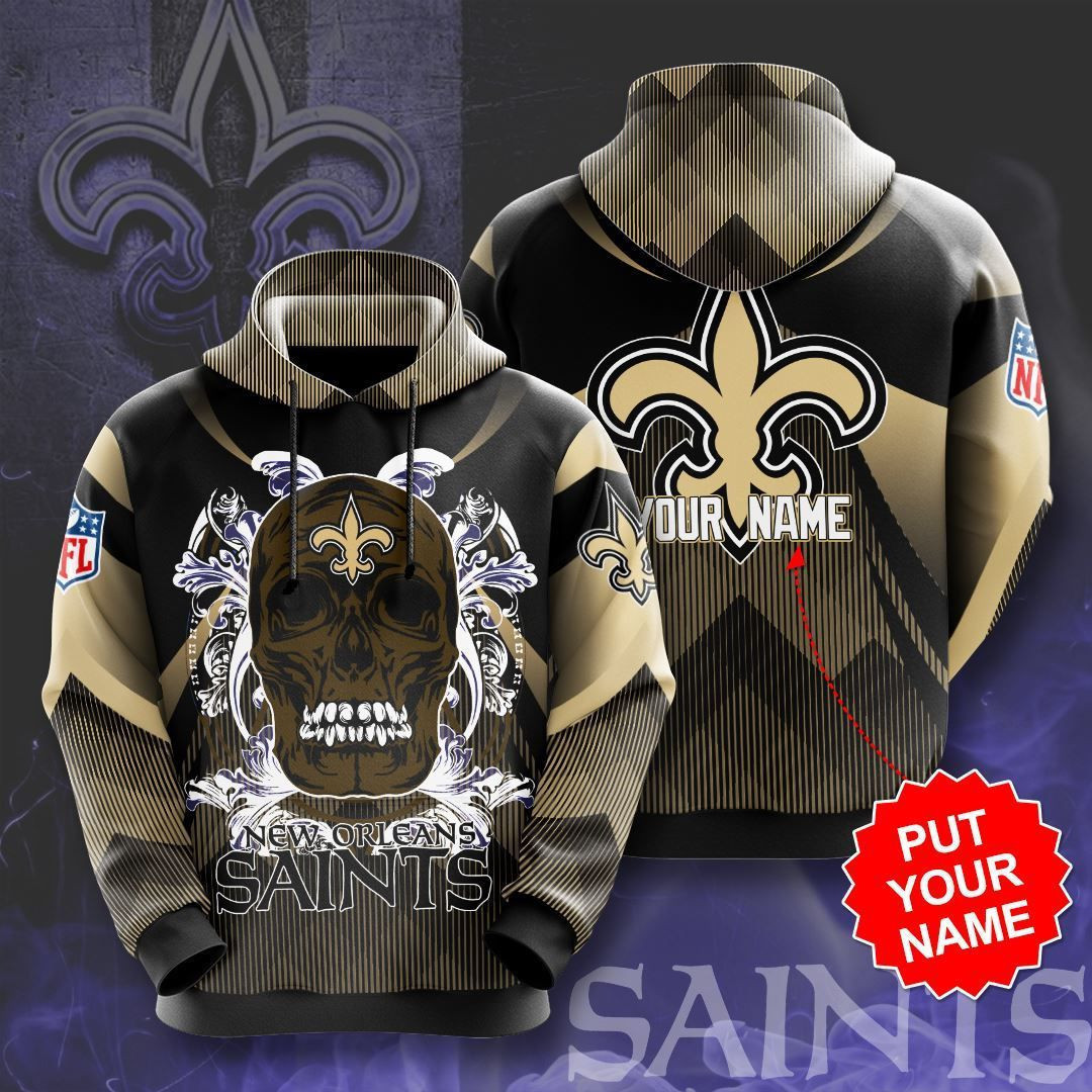 Personalized New Orleans Saints No1338 Custom Hoodie 3D All Over Print