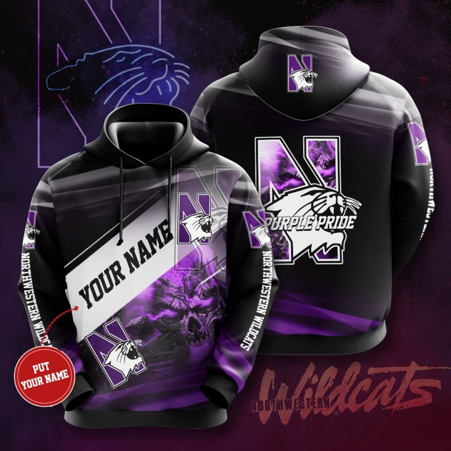 Personalized Northwestern Wildcats No1483 Custom Hoodie 3D