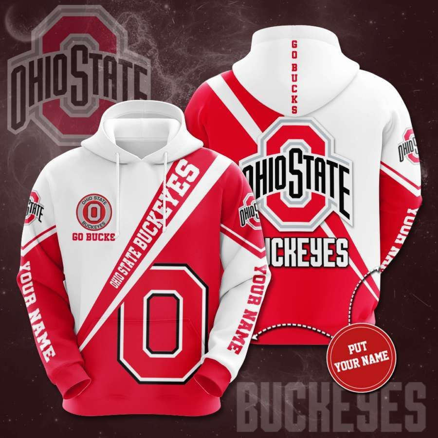 Personalized Ohio State Buckeyes No1536 Custom Hoodie 3D All Over Print