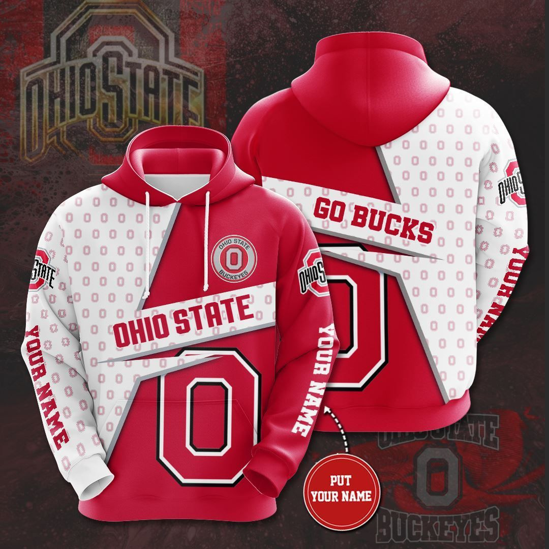 Personalized Ohio State Buckeyes No1538 Custom Hoodie 3D All Over Print