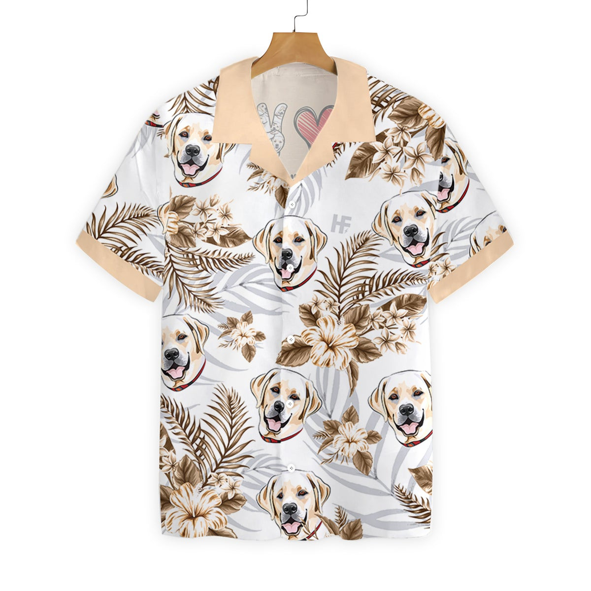 Personalized Peace Love Labrador Custom Hawaiian Shirt
