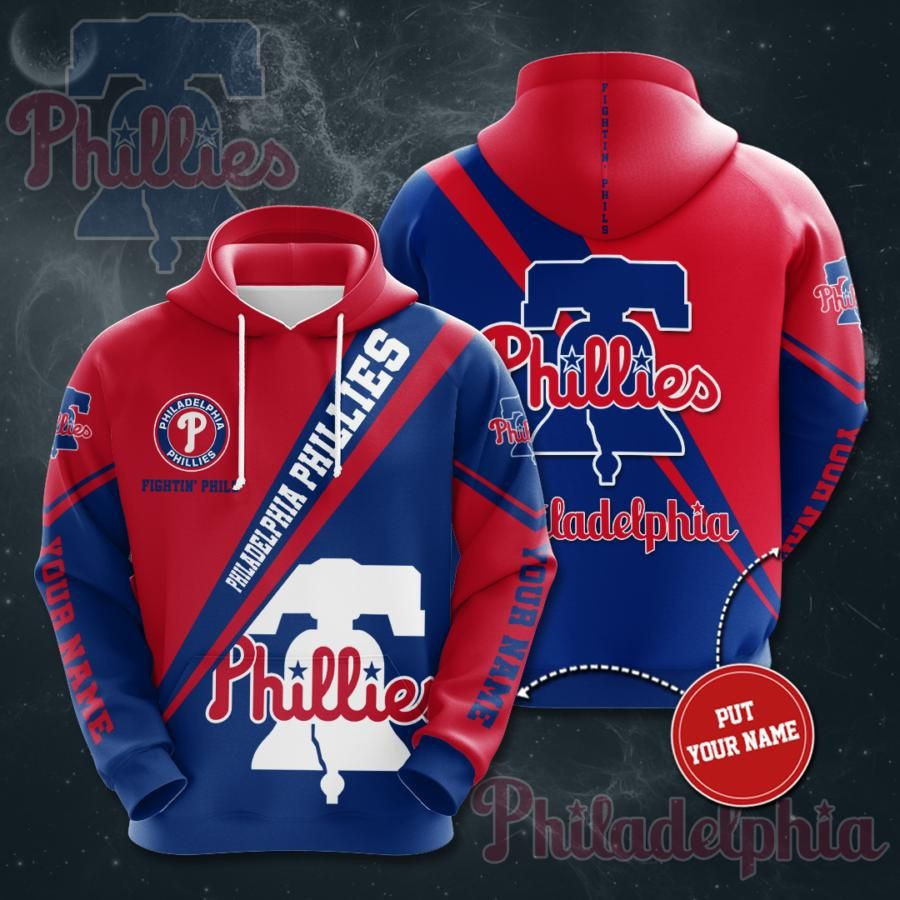 Personalized Philadelphia Phillies No1605 Custom Hoodie 3D Size S to 5XL