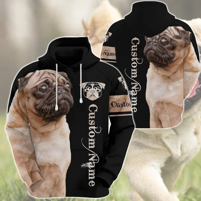 Personalized Pug T Shirt Cool Pug Gift Idea Shirt For Men and Women