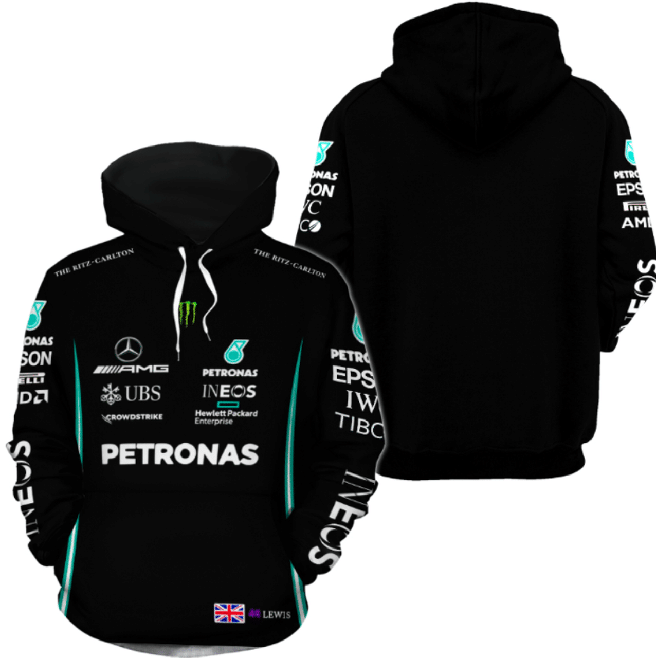 Personalized Racing Gift For Racer F1 Racing Team Mercedes Amg Petronas Hoodie