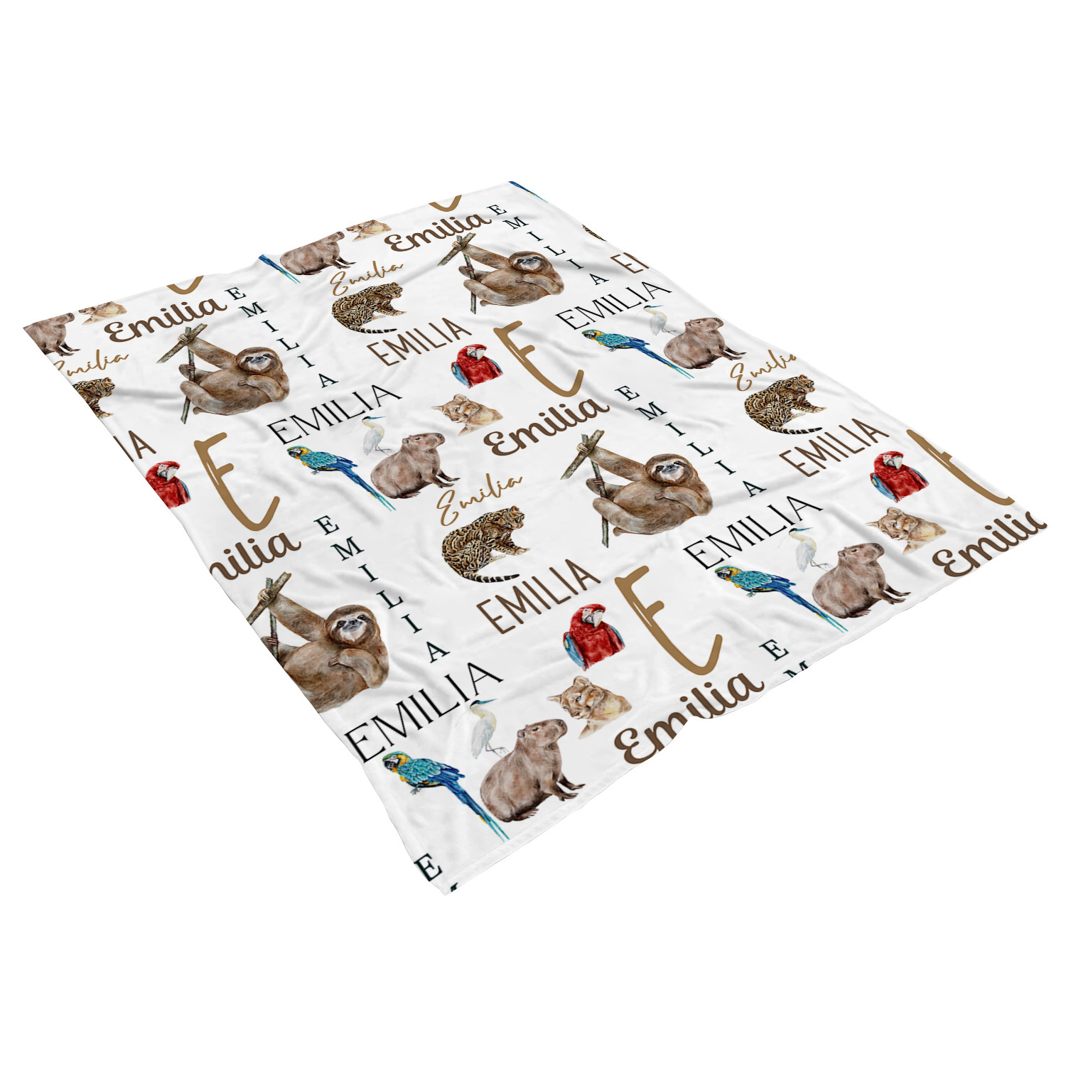 Rainforest Animals Baby Blanket