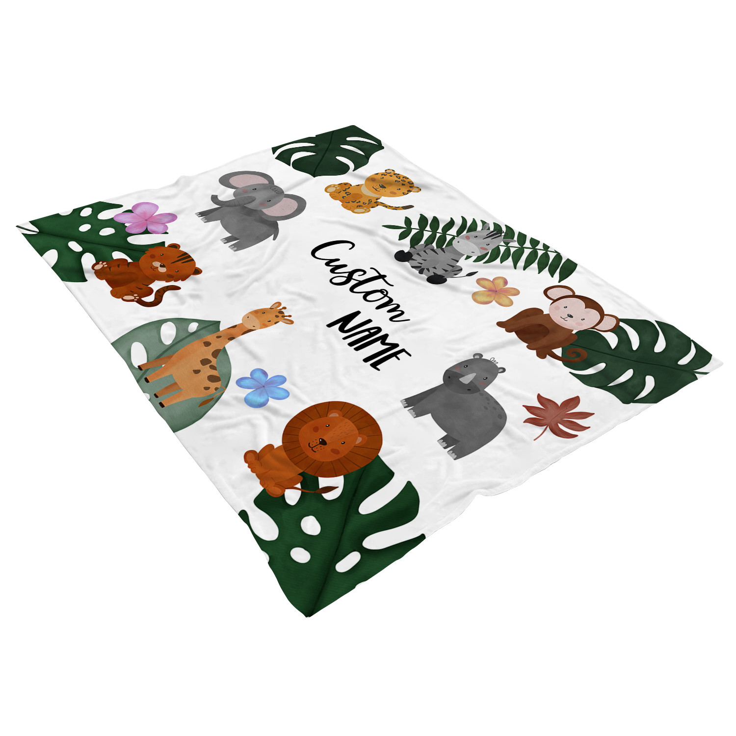 Safari Animal Baby Blanket