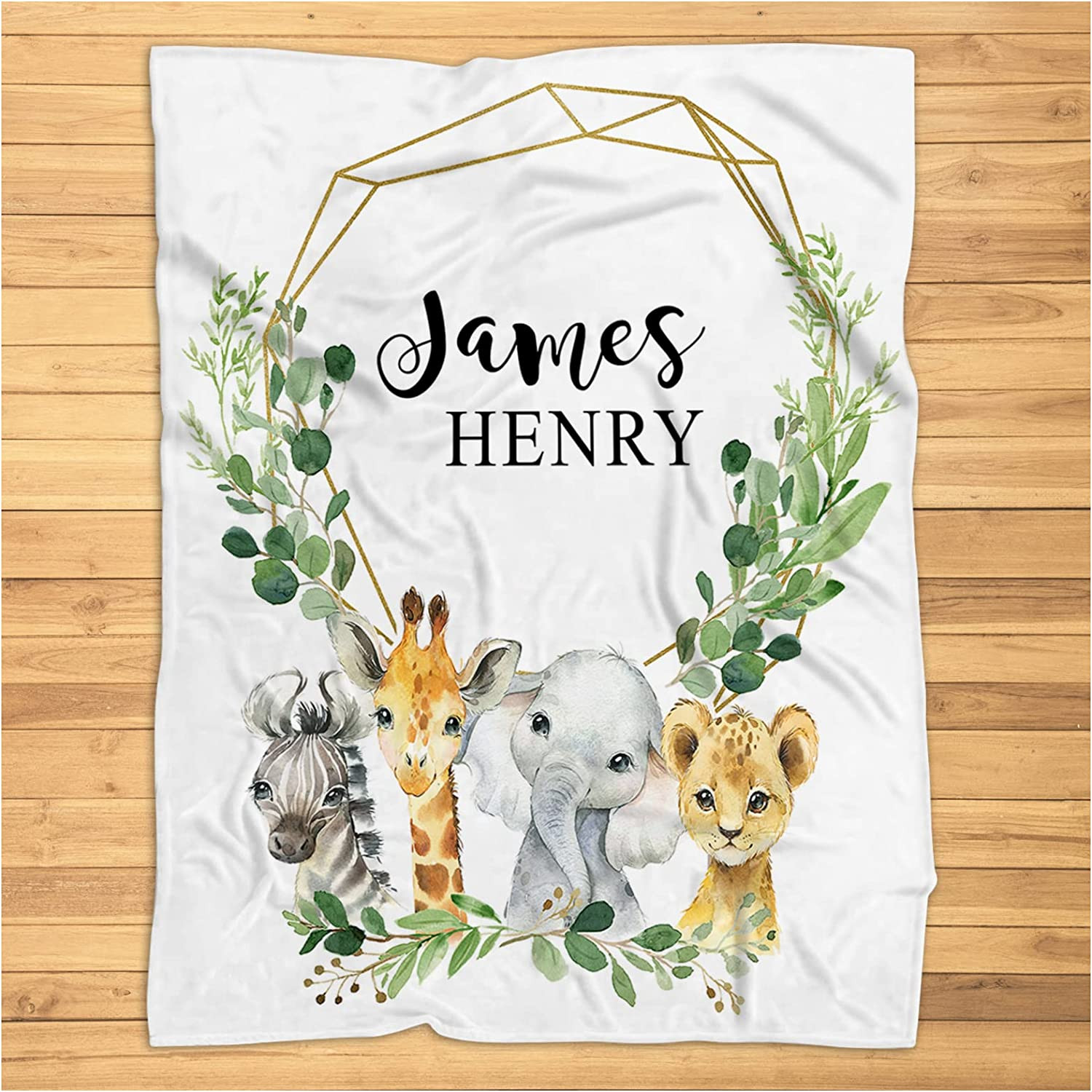 Personalized Safari Blanket