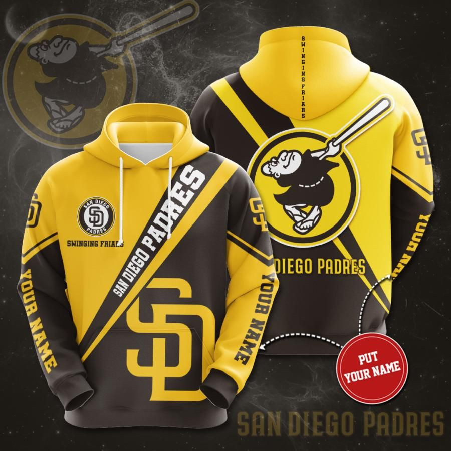 Personalized San Diego Padres No1712 Custom Hoodie 3D Size S to 5XL