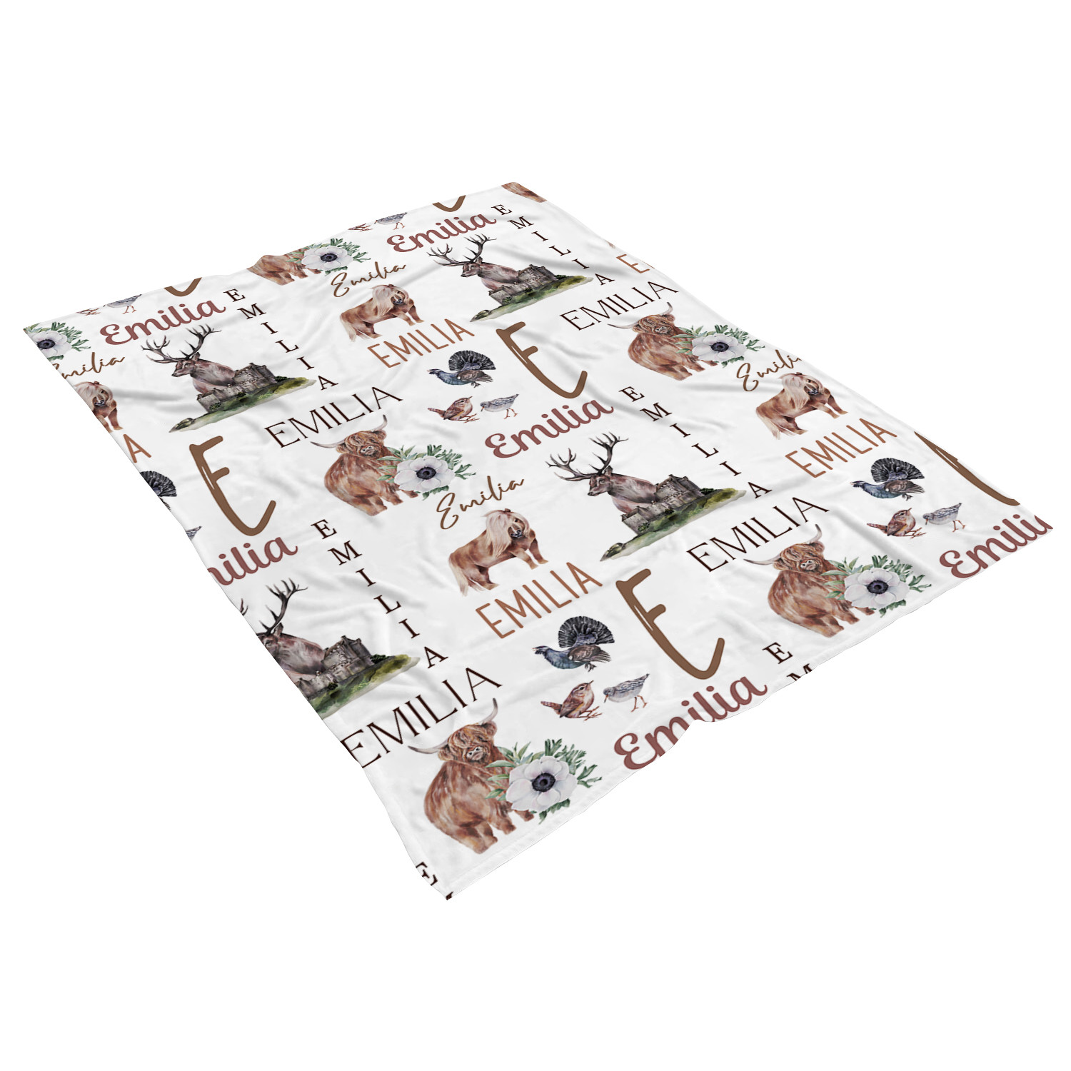 Scotland Animals Baby Blanket Gift