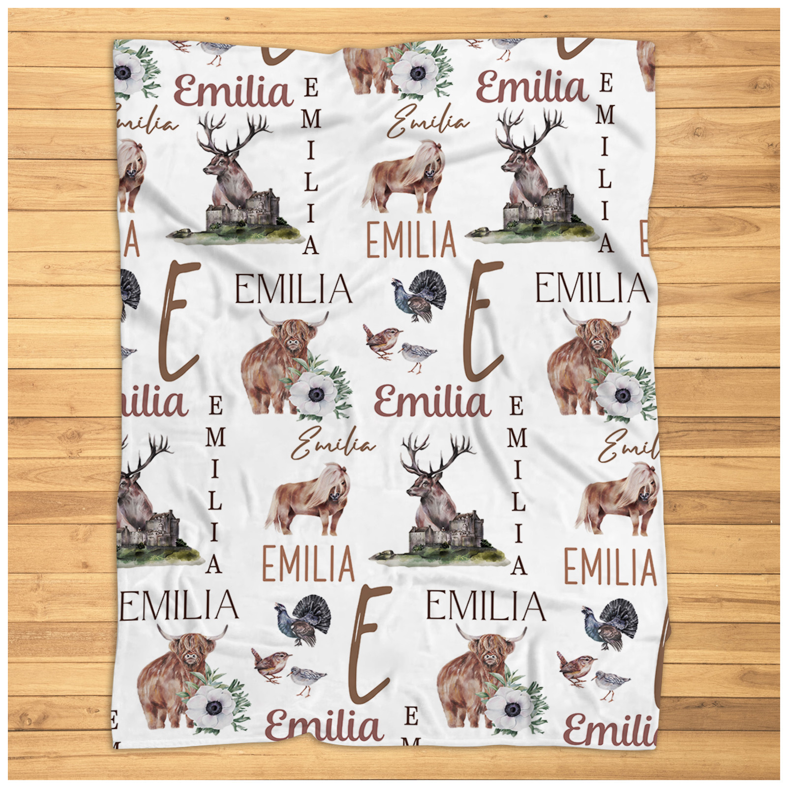 Personalized Scotland Animals Blanket