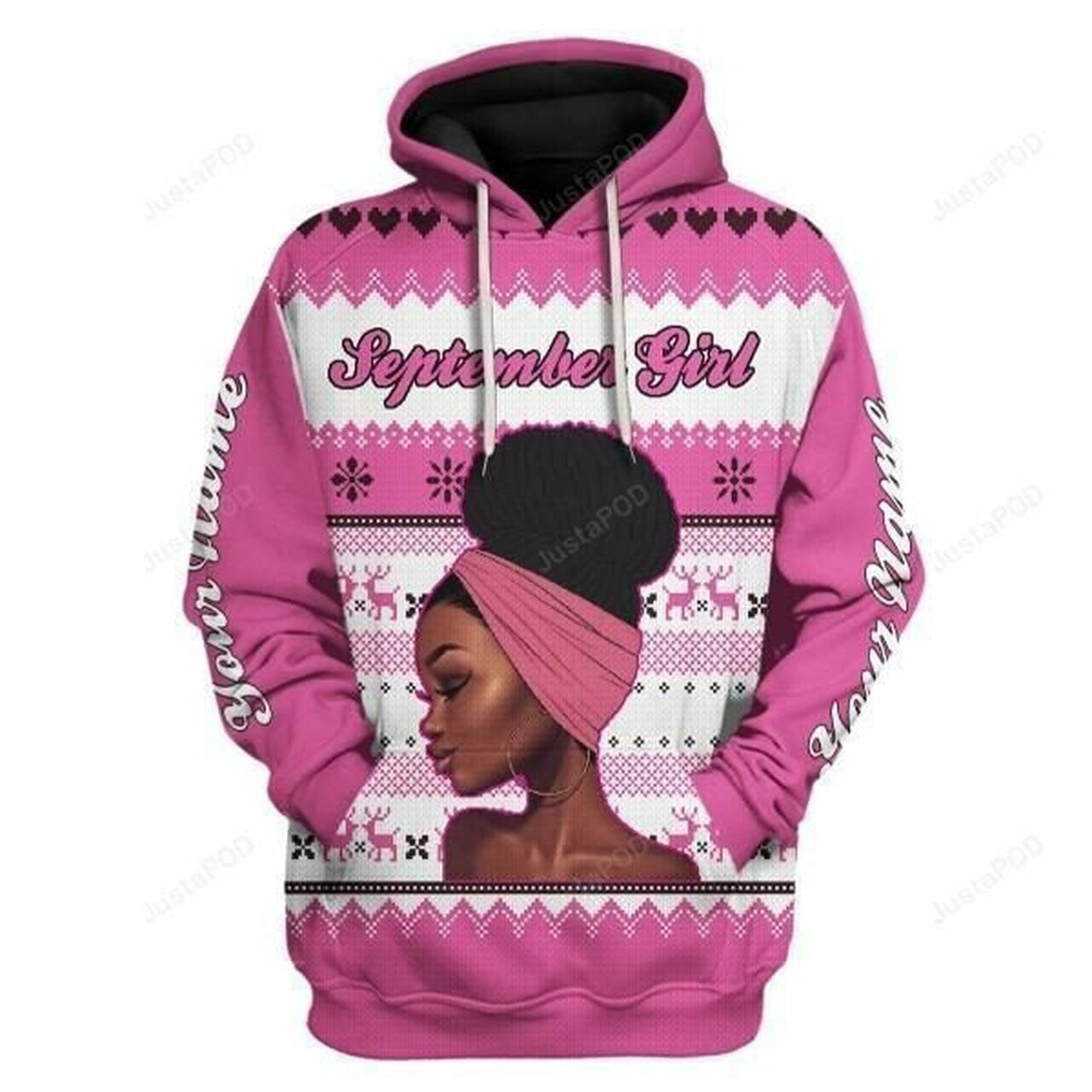 Personalized September Girl Custom Name 3d All Print Hoodie