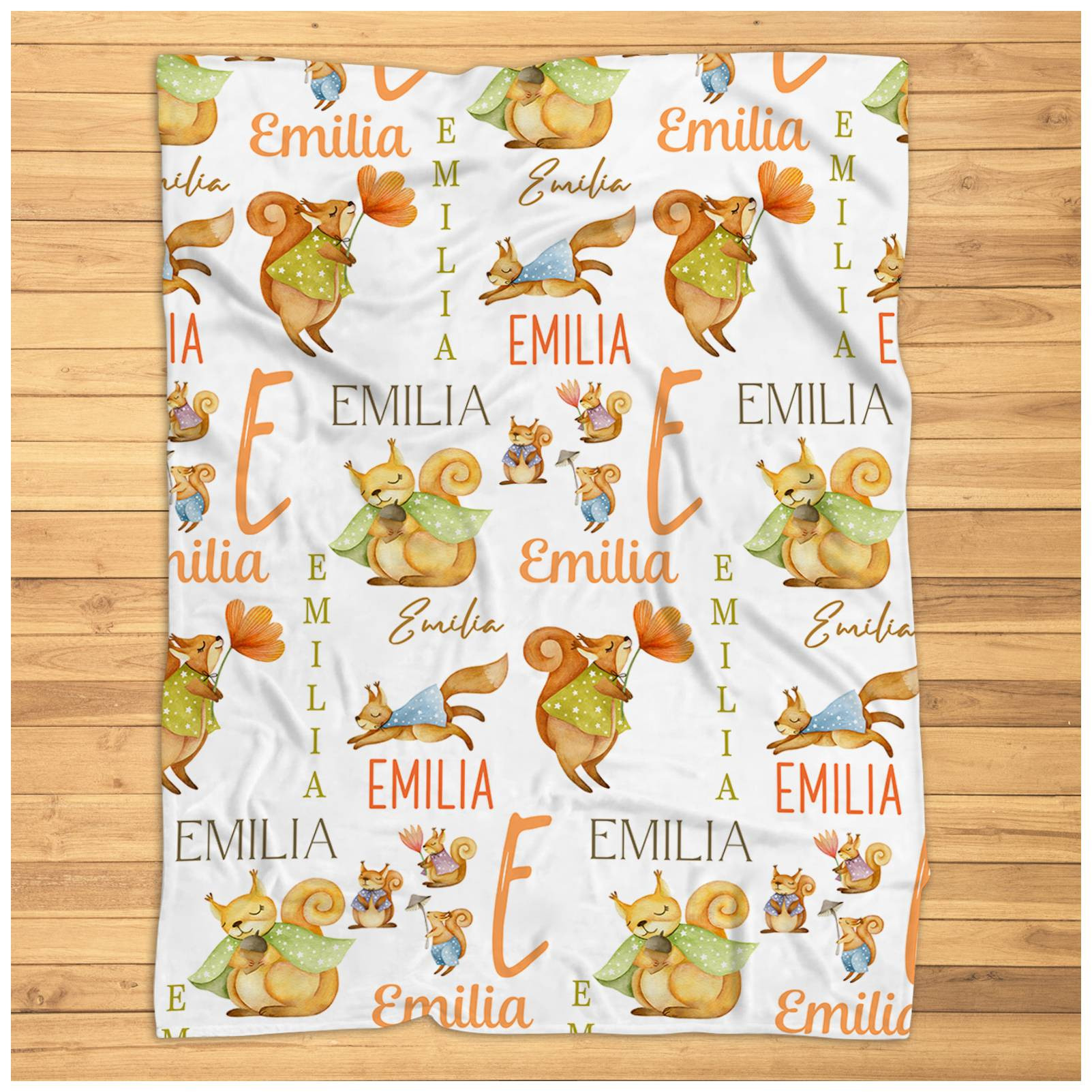 Personalized Squirrel Blanket