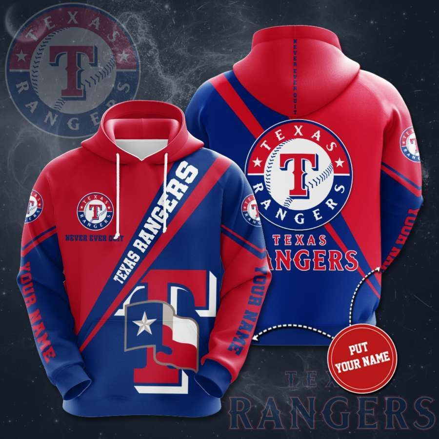 Personalized Texas Rangers No1955 Custom Hoodie 3D All Over Print