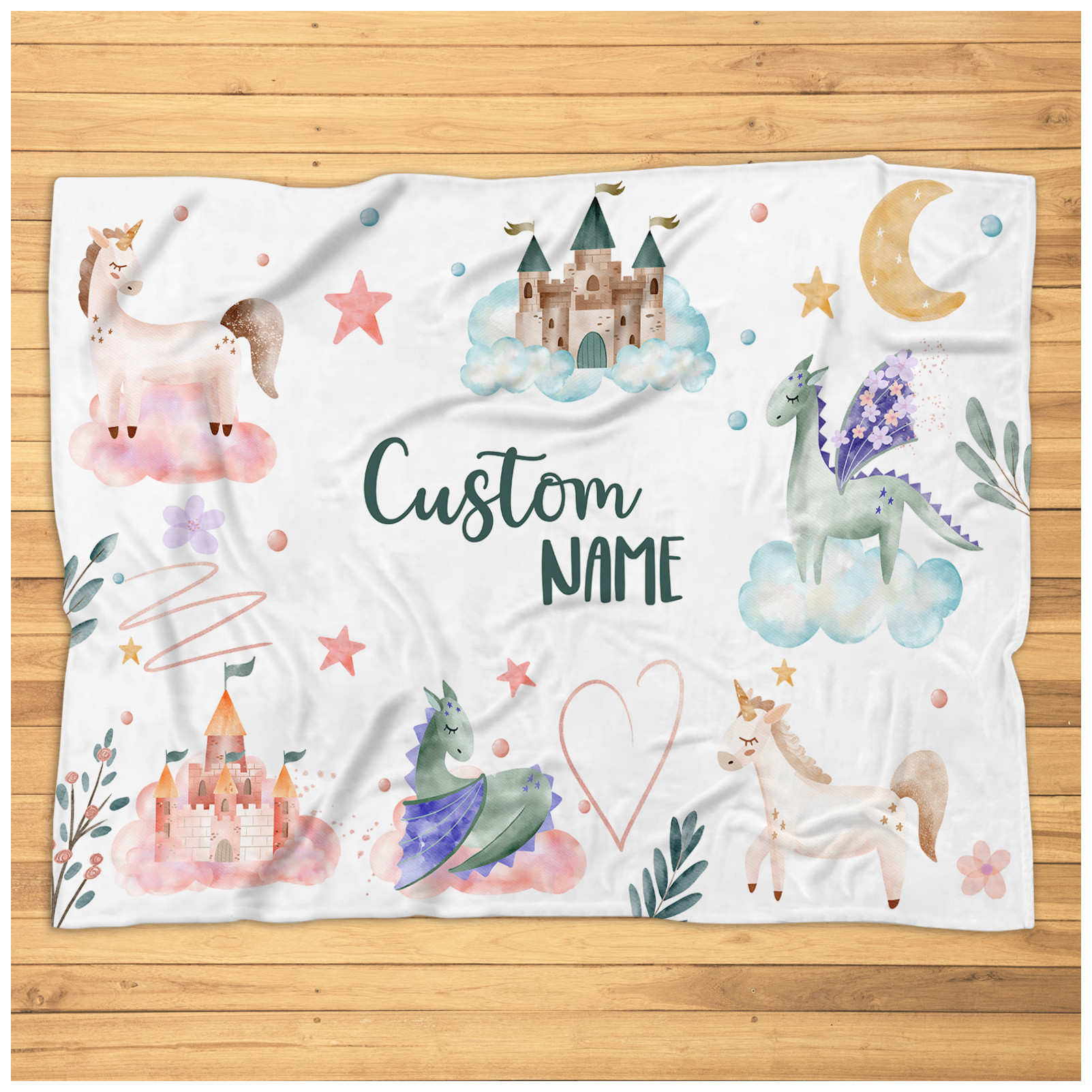 Personalized Unicorn Blanket