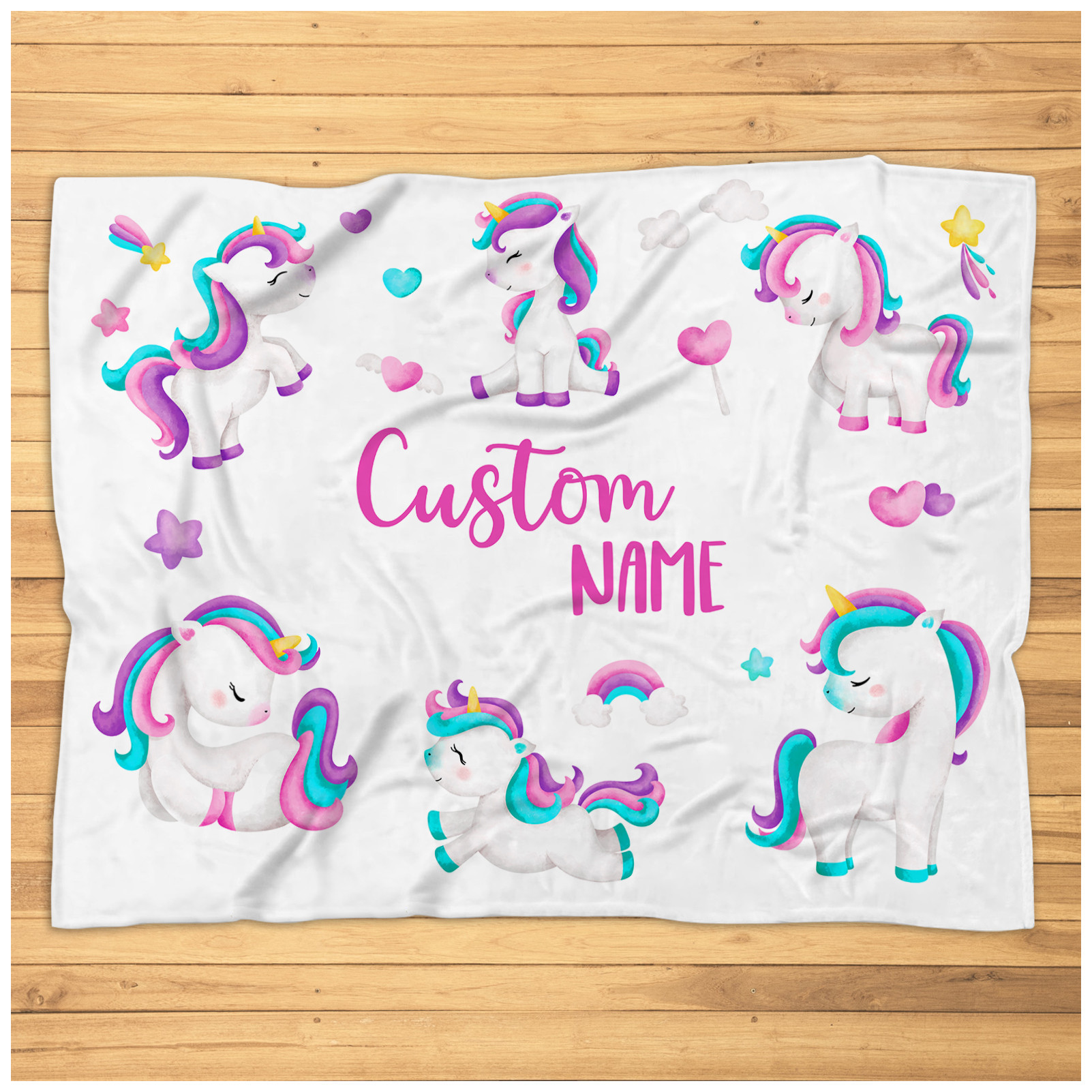 Personalized Unicorn Blanket