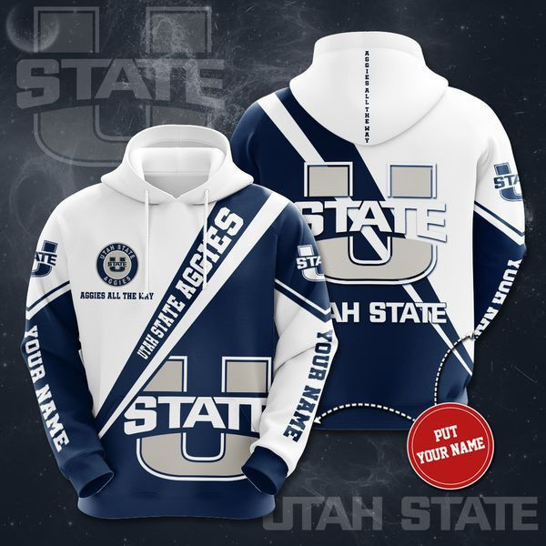 Personalized Utah State Aggies No2059 Custom Hoodie 3D All Over Print