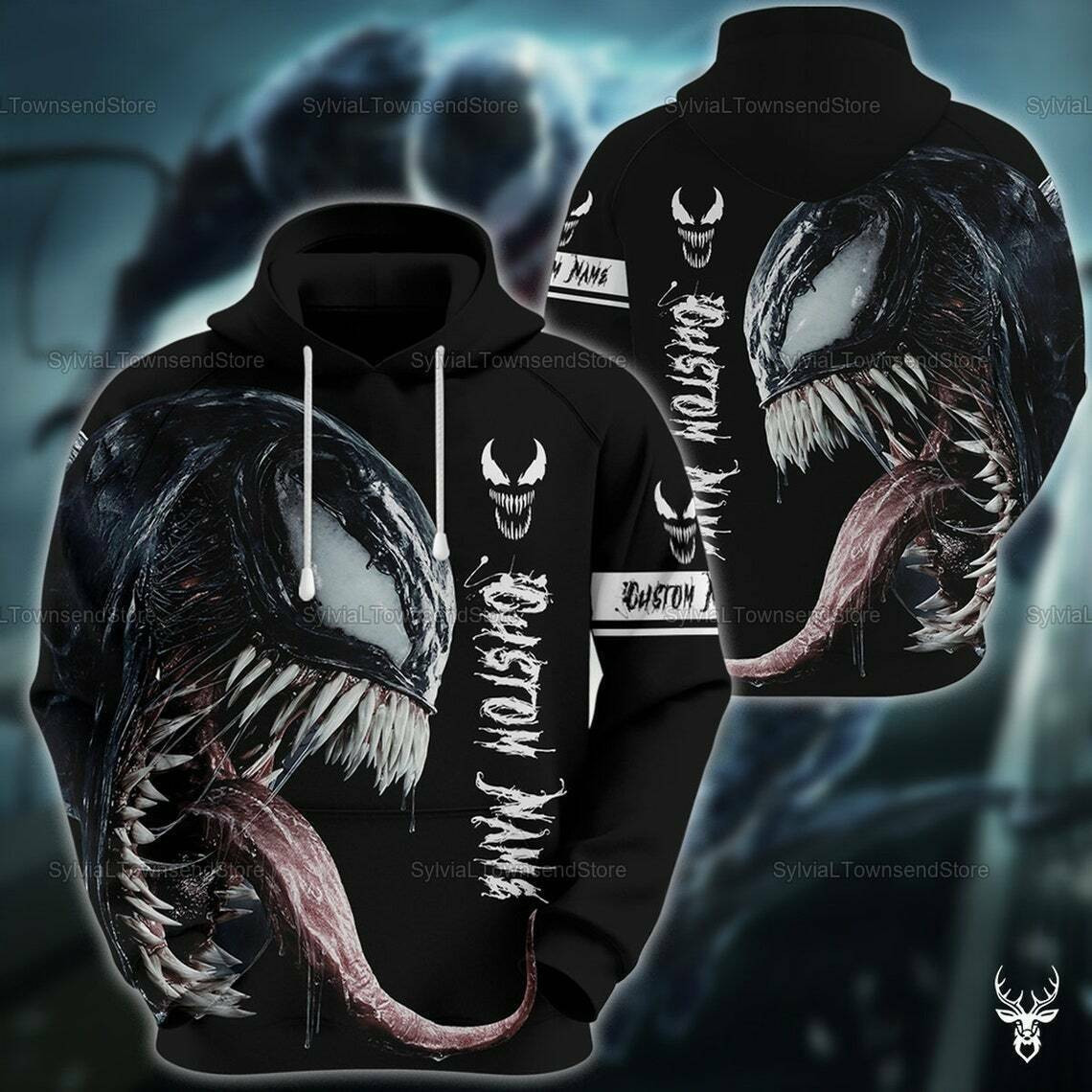 Personalized Venom Hoodie 3D All Over Prints Size S