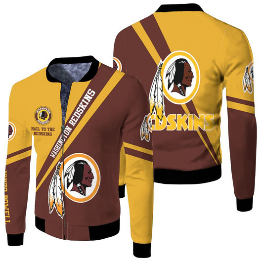 Personalized Washington Ionzo Powell Football Fleece Bomber Jacket