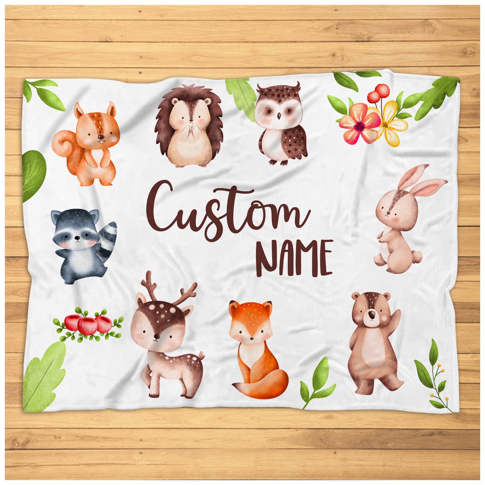 Personalized Woodland Blanket