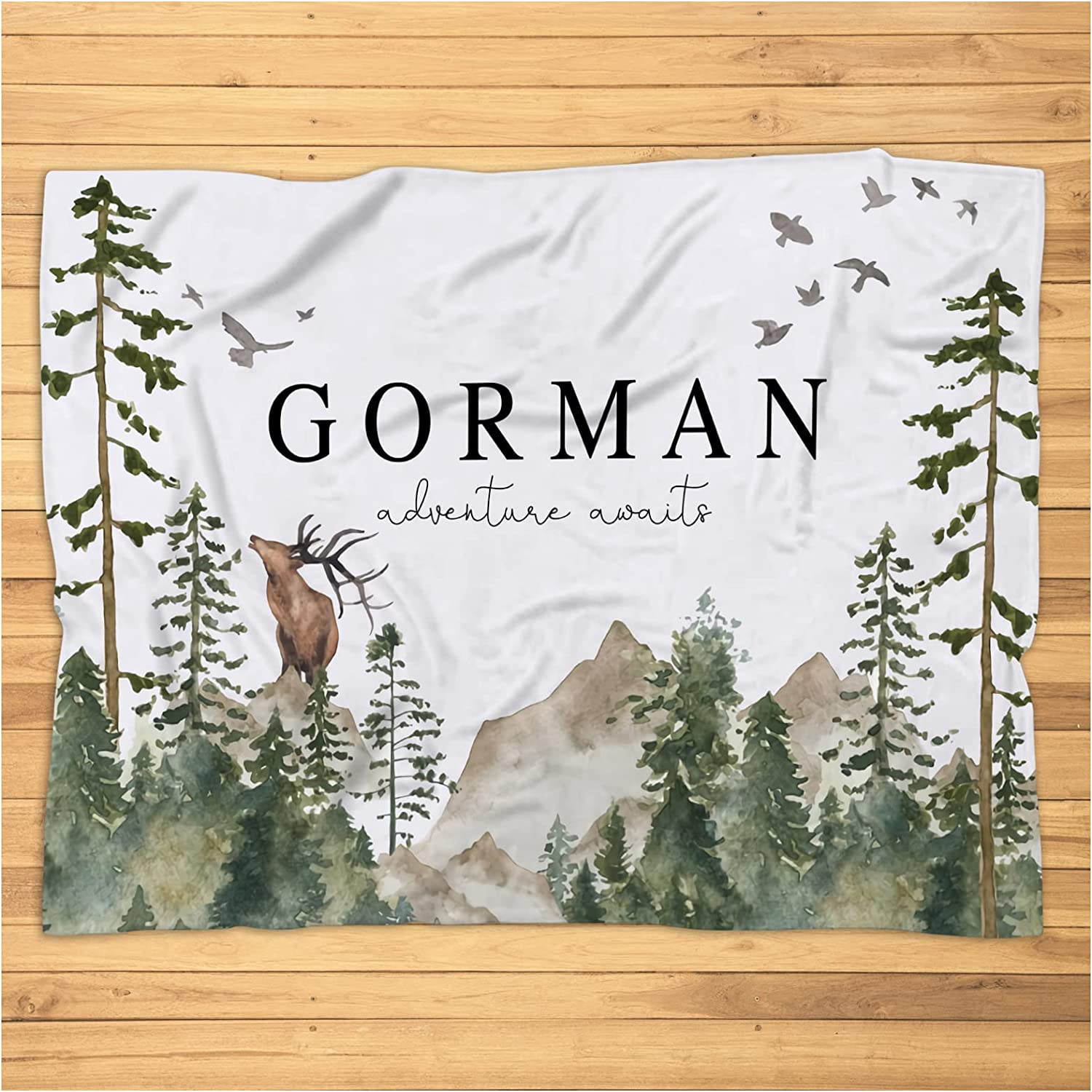 Personalized Woodland Blanket