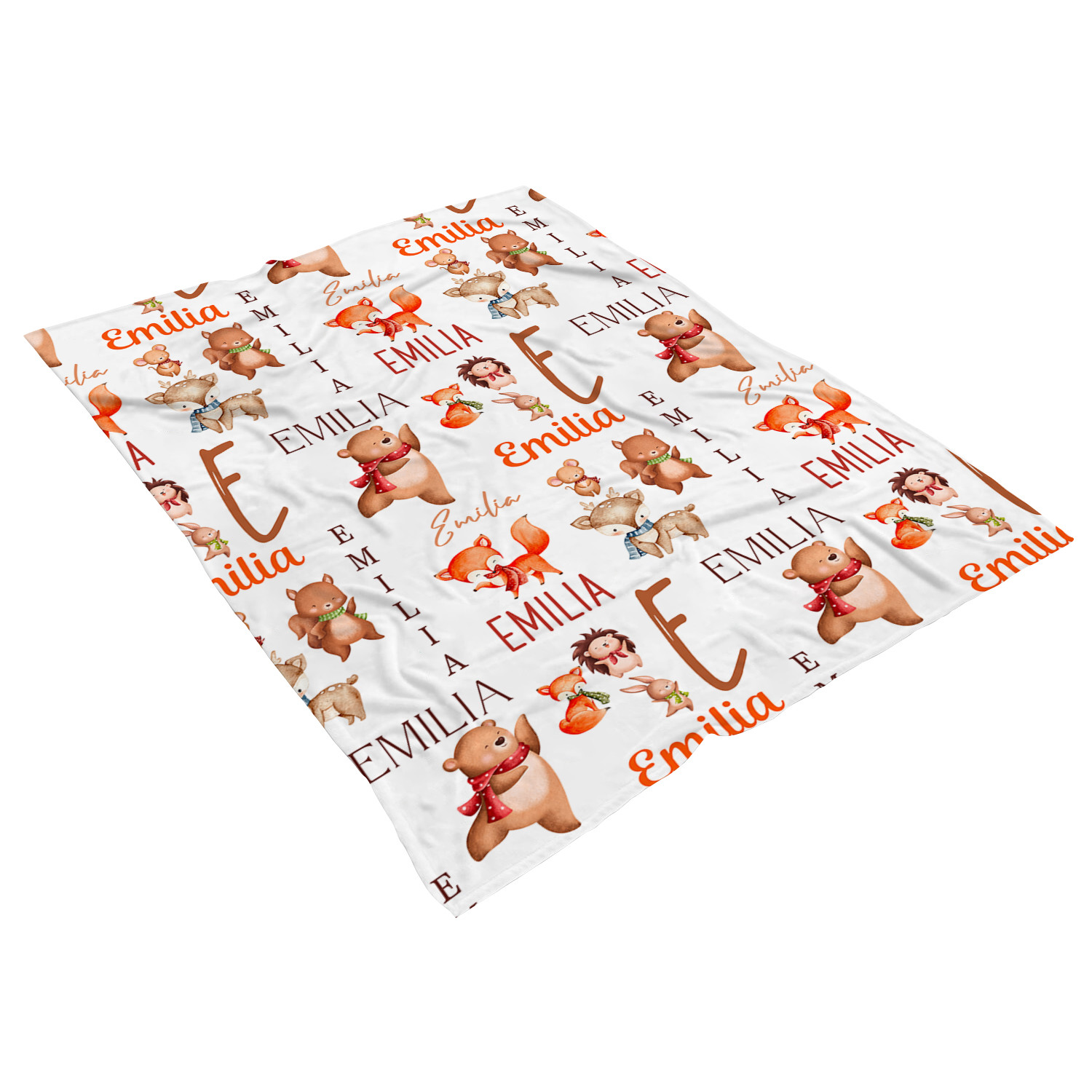 Woodland Animals Baby Blanket