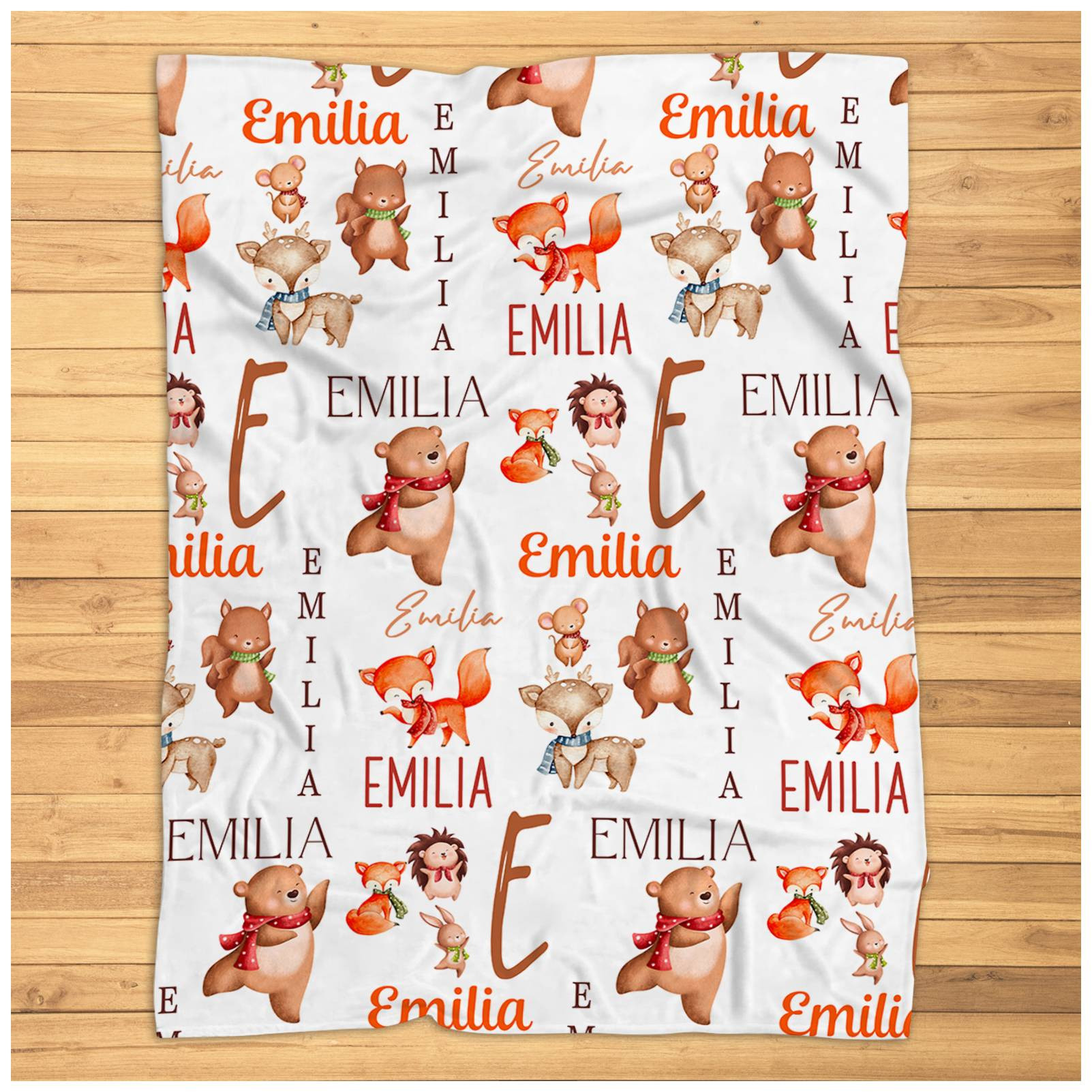 Personalized Woodland Blanket