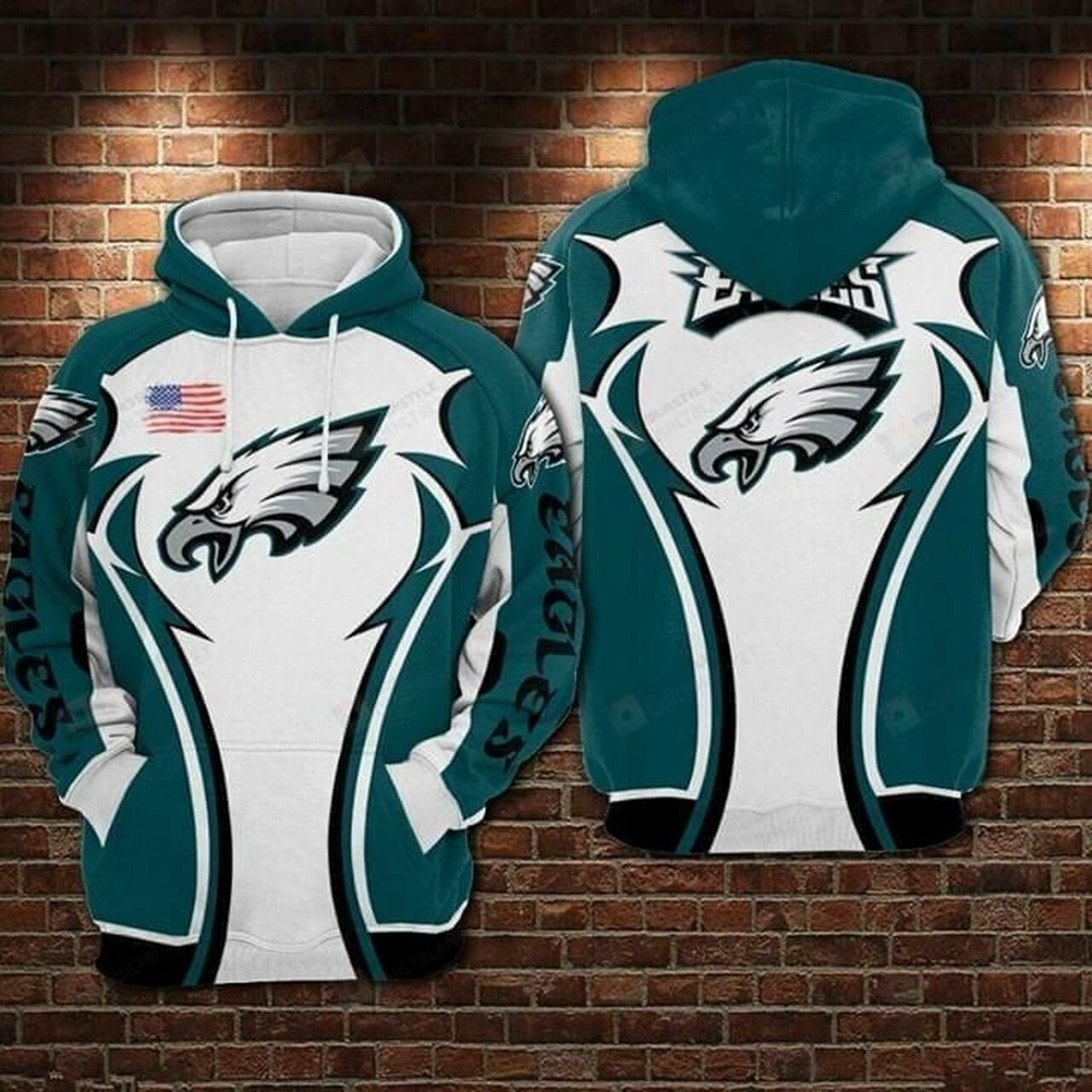 Philadelphia Eagles 3d All Over Print Hoodie