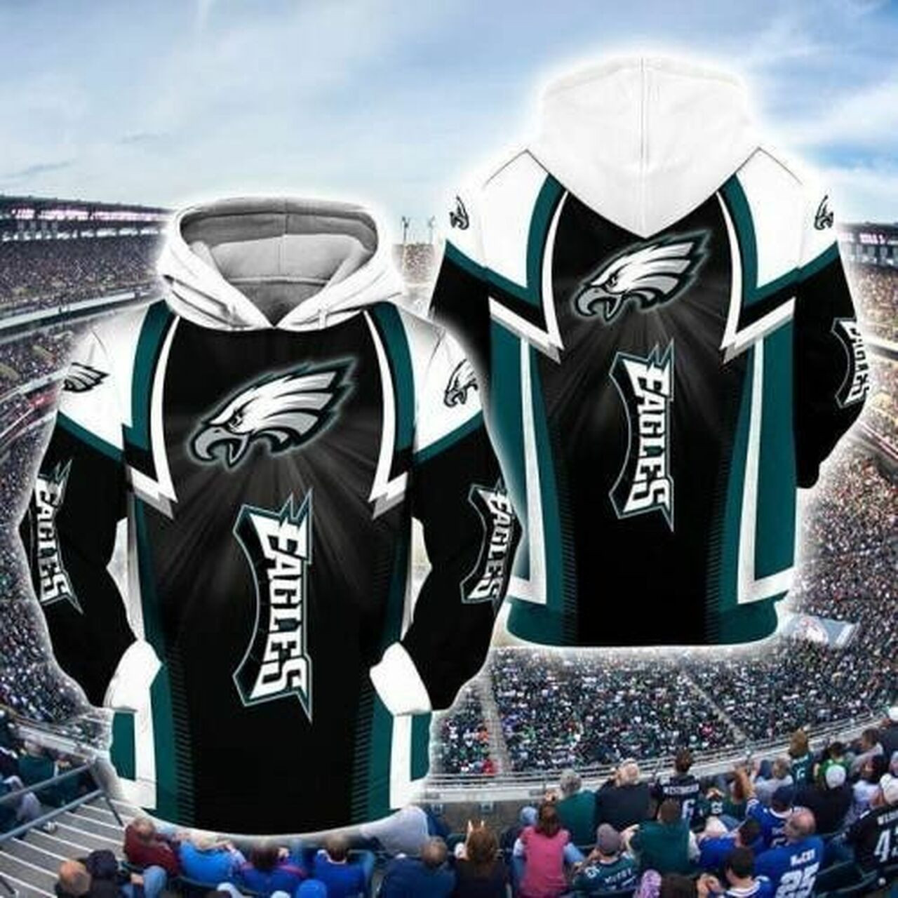 Philadelphia Eagles 3d Hoodie For Men For Women All Over Printed Hoodie