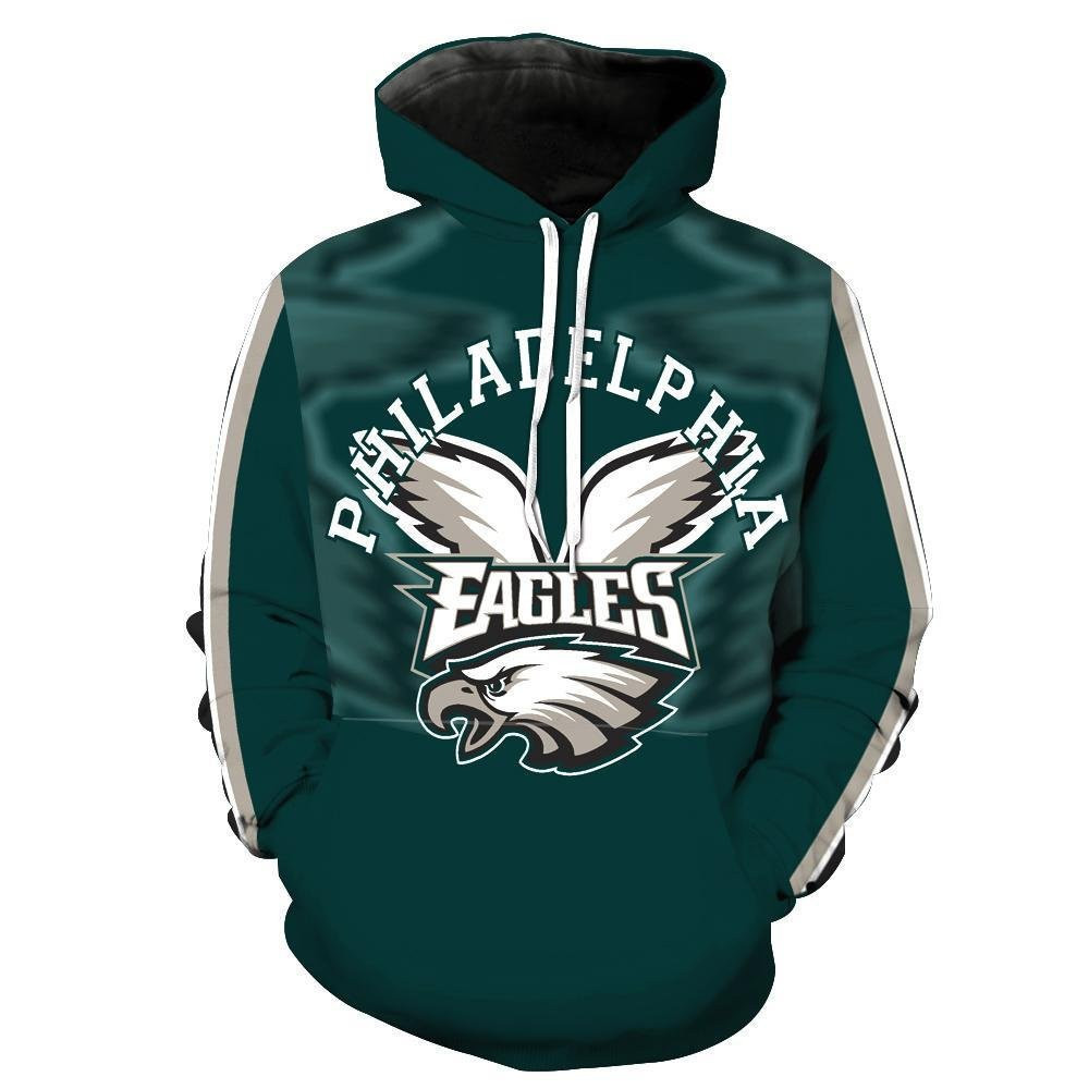 Philadelphia Eagles 3d Pullover Nfl Footballs Hoodie 3D