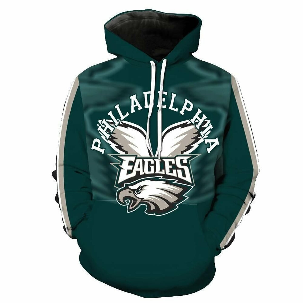 Philadelphia Eagles 3d Pullover Nfl Footballs Hoodie 3d Size S To 5xl