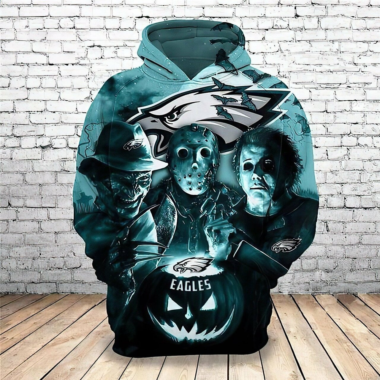 Philadelphia Eagles Halloween 3d All Over Print Hoodie