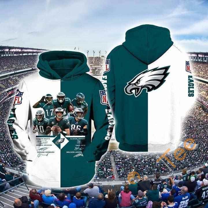 Philadelphia Eagles Nfl Lover Member Signatures Hoodie 3d