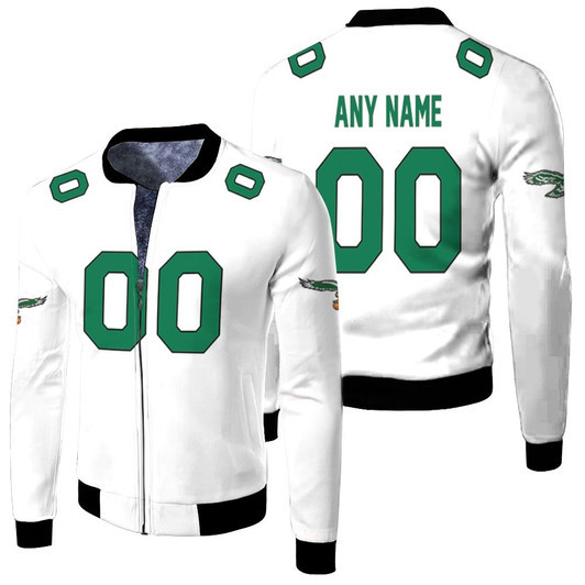 Philadelphia Eagles Personalized 00 Retired Player Vintage White Match Jersey Style Gift For Eagles Fans Fleece Bomber Jacket